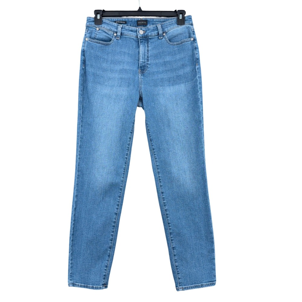 Talbots Slim Ankle Jean Women 10 Cotton Blend Blue Denim